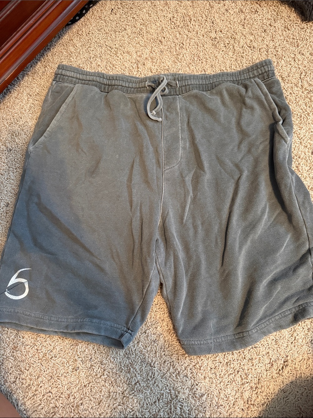 Men's Athletic Drawstring Shorts in Charcoal Gray